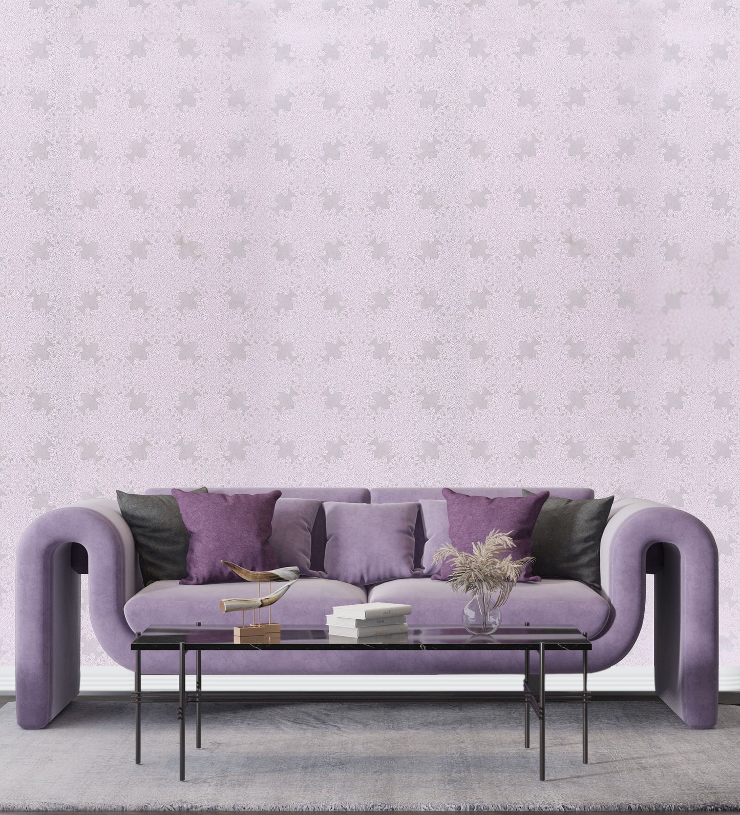 Whisper Pinkish Baroque Design  Wallpaper 352055