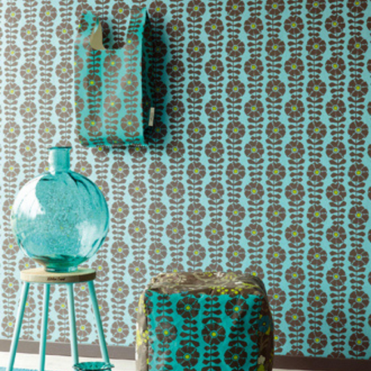 Flamenco Brown Floral Design Wallpaper 320714