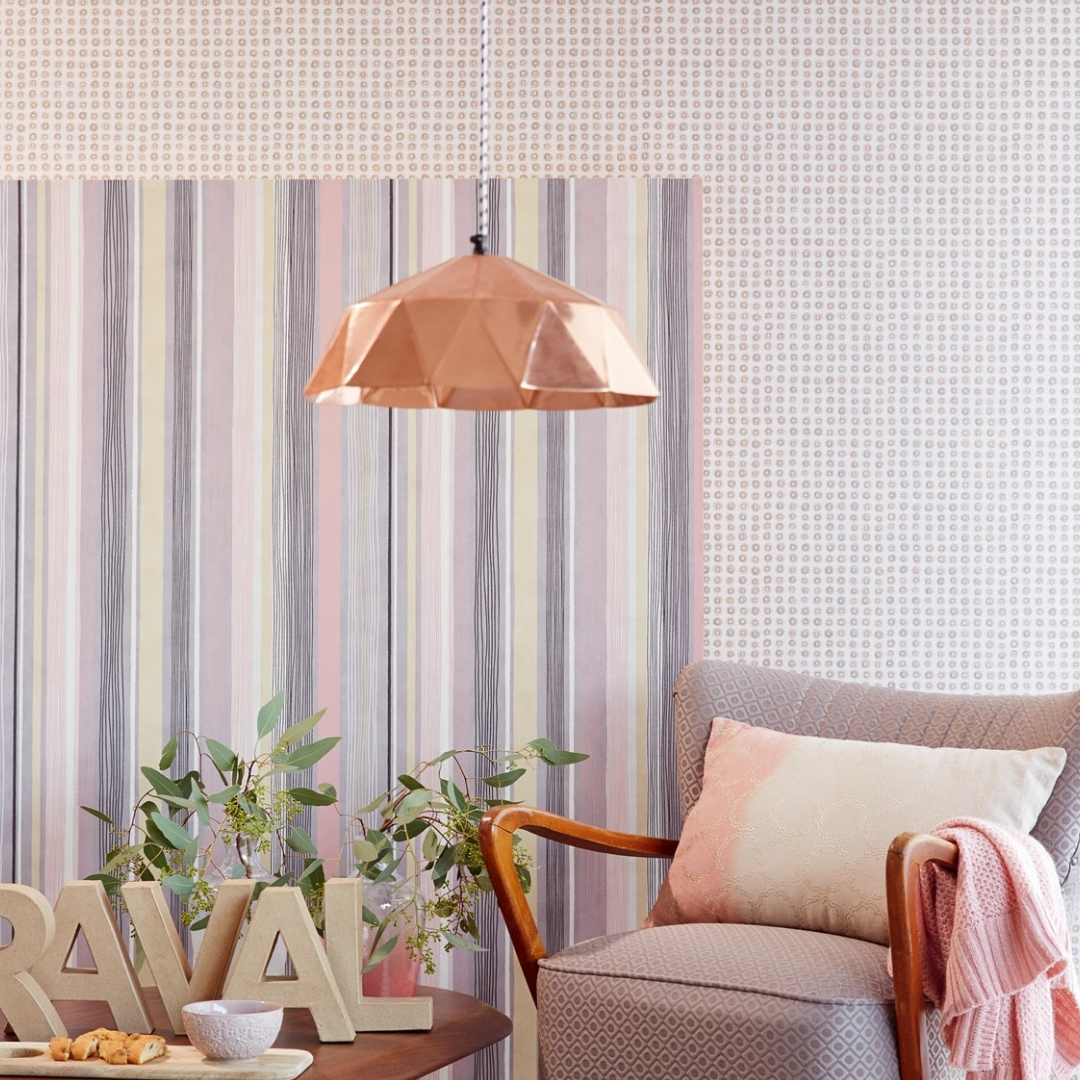 Raval Beige Classic Dotted Circle Design Wallpaper 341544