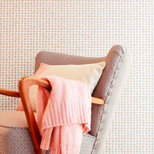 Raval Beige Classic Dotted Circle Design Wallpaper 341544