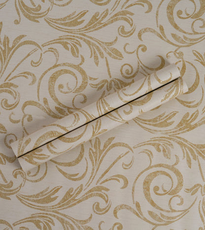 American Classic Off White Smudged Jacquard Wallpaper 330856