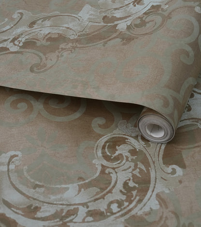 American Archive Gold Modern Abstract Moire Wallpaper 331722