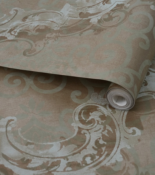 American Archive Gold Modern Abstract Moire Wallpaper 331722