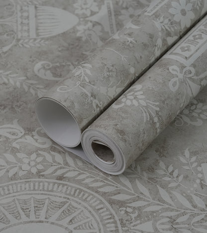 American Classic Dirt Brown Contemporary Moire Wallpaper 330846