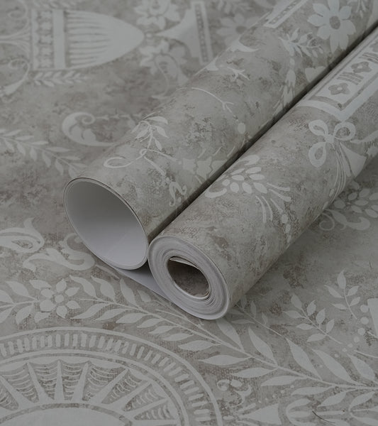 American Classic Dirt Brown Contemporary Moire Wallpaper 330846