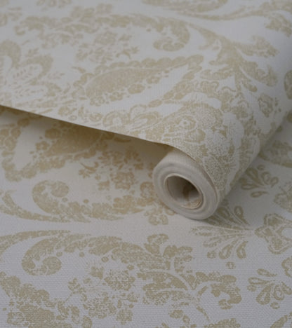 American Classic Beige Baroque Wallpaper 330802