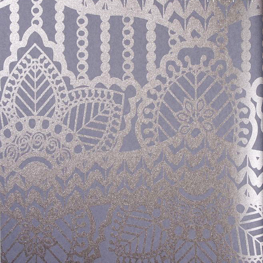 Zircon Silver Blue Contemporary Classic Wallpaper 317075