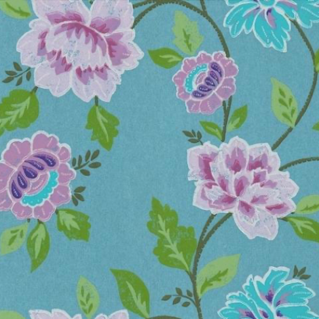 Flamenco Faded Pink Flower & Leaf Design Wallpaper 320704