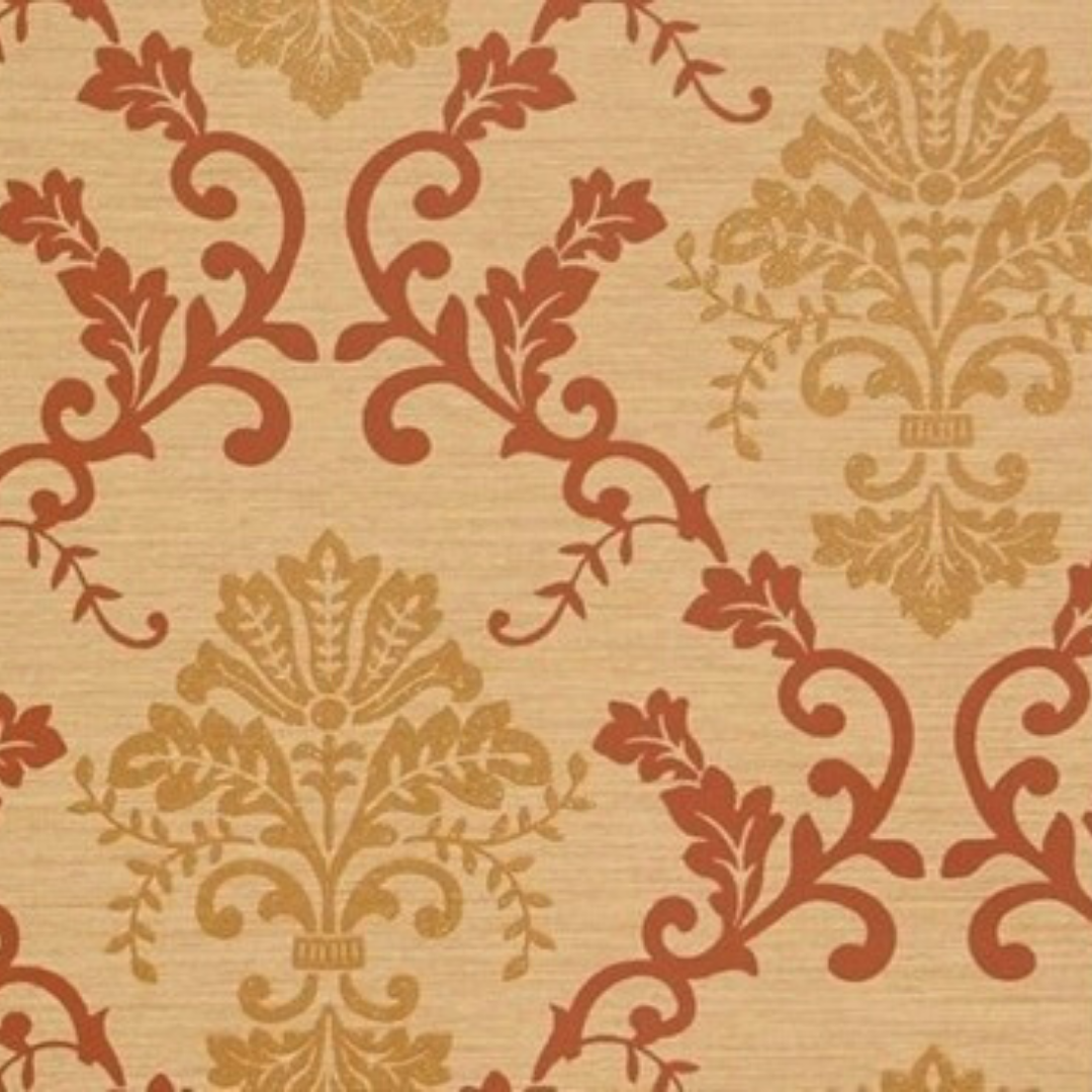 Lyndhurst Golden Damask Motif Design Wallpaper 331966