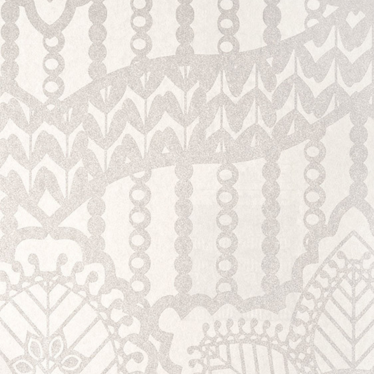 Zircon Silver White Contemporary Classic Wallpaper 317070