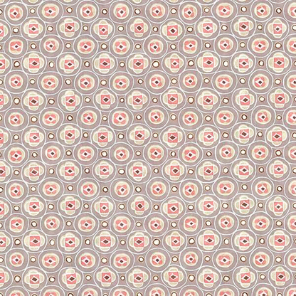 Raval Beige & Red Classic Dotted Circle Design Wallpaper 341554