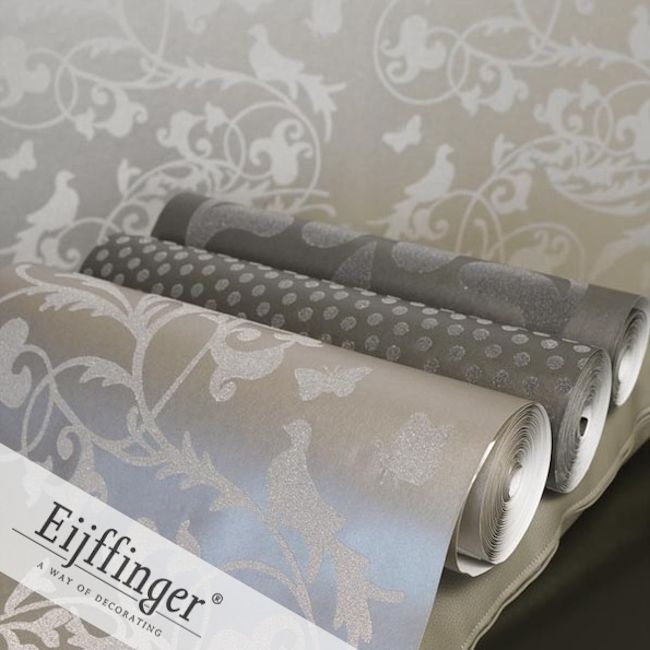 Gracia Sparkling Silver Nature Wallpaper 301212