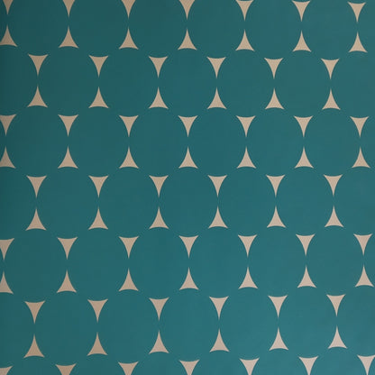 Gracia Cobalt Blue Oval Mod Wallpaper 301252