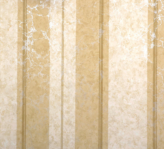 American Classic Brown Silver Marbled Dress Stripes Wallpaper 330848