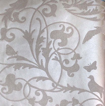 Gracia Sparkling Silver Nature Wallpaper 301212