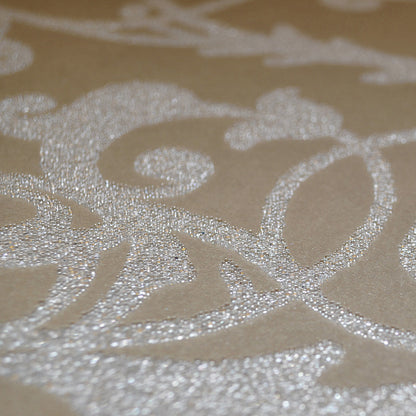 Gracia Sparkling Silver Nature Wallpaper 301212
