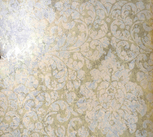 American Archive Sage Flocked Baroque Moire Wallpaper 331768